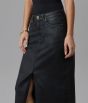 Lola Jeans Black Coated Denim Maxi Skirt 
