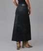 Lola Jeans Black Coated Denim Maxi Skirt 