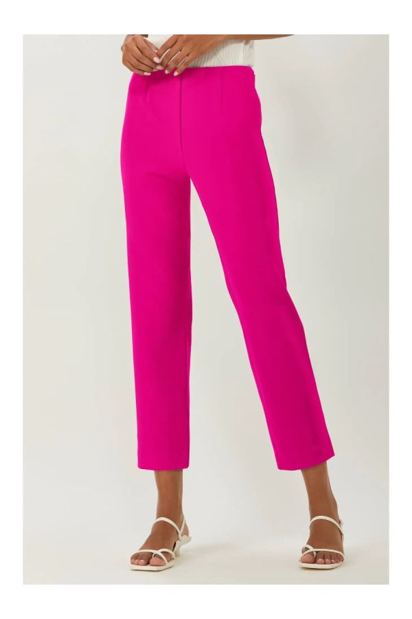ECRU Sutton Cropped Bright Pink Cigarette Pants