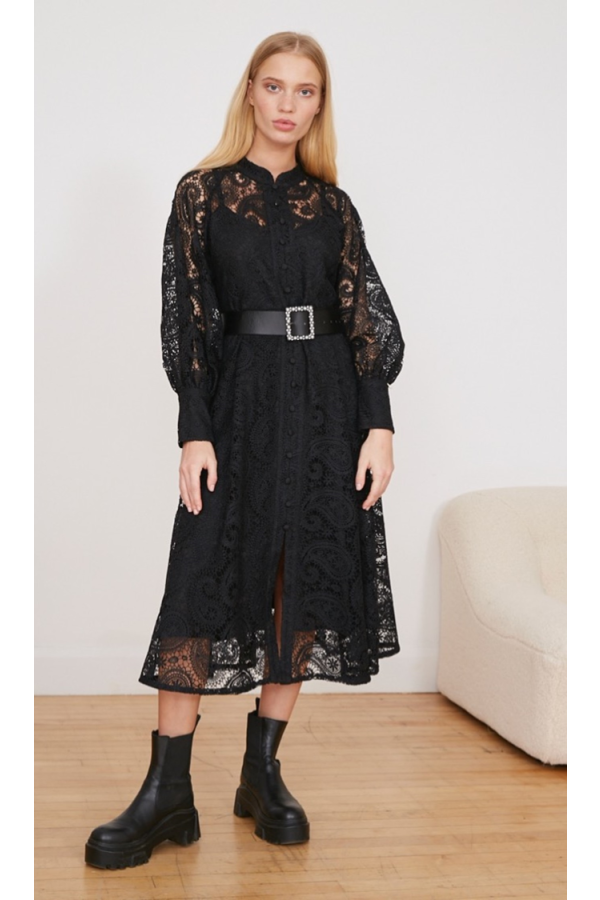 Jovonna London Ayurveda Black Lace Dress