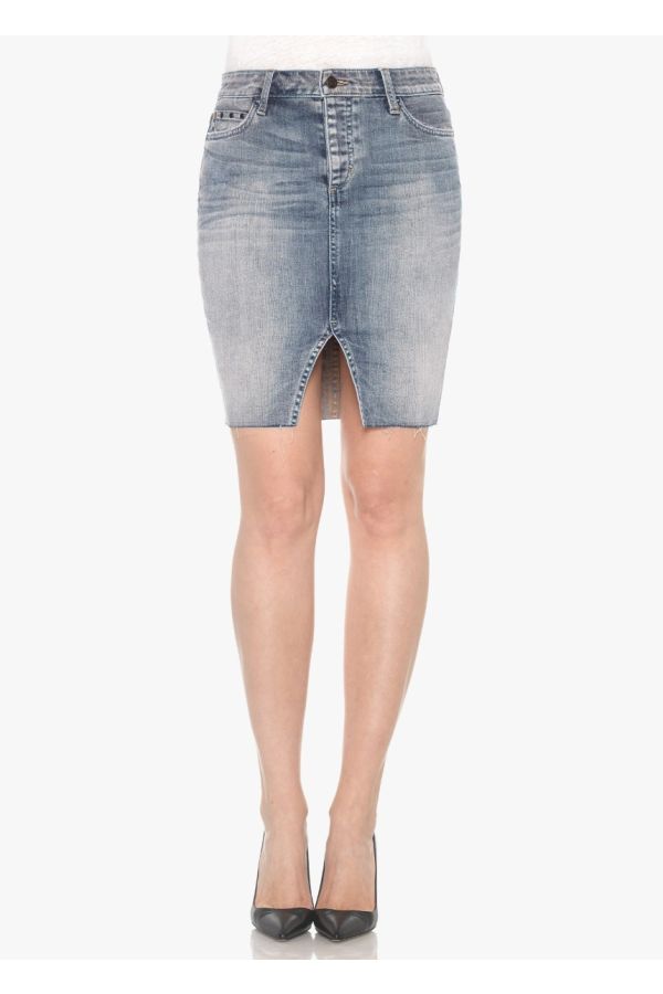 Joe's Raw Hem Pencil Denim Skirt  