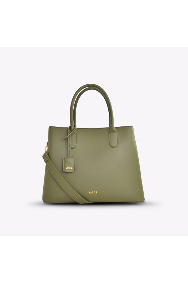 MERSI Meghan Olive Green Satchel 