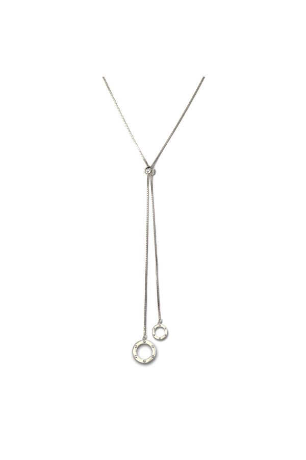 Liza Schwartz Silver Plated Adjustable Lariat Necklace