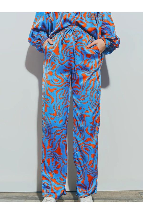 Q2 Abstract Satin Pants