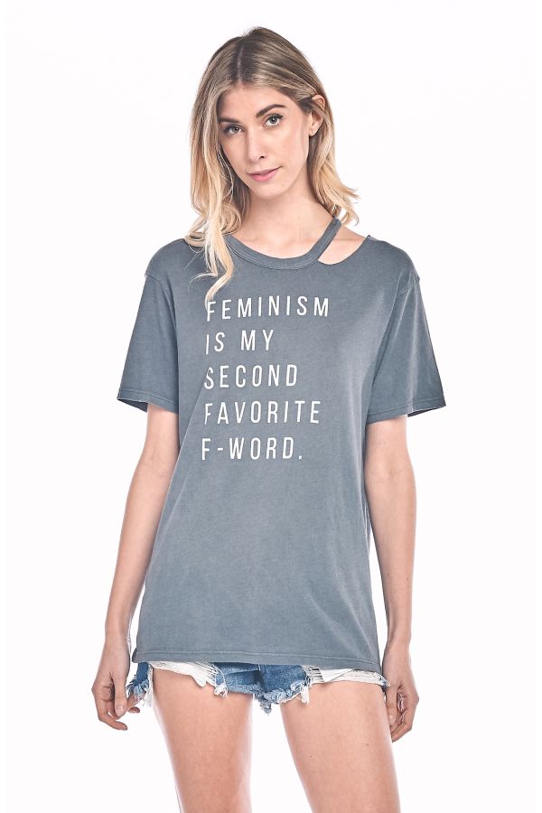 Knit Riot "Feminism Is My Second Favorite F-Word" T-Shirt   