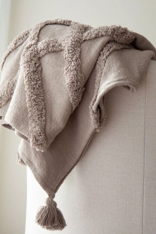 Tajik Home Greer Shag Tufted Throw 