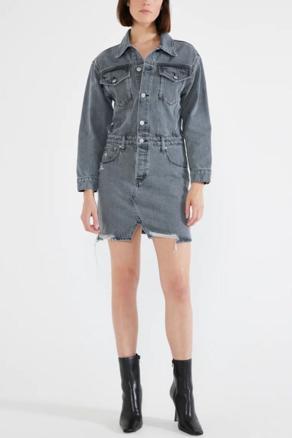 ÉTICA Lotta Mini Dress – Stormy Skies