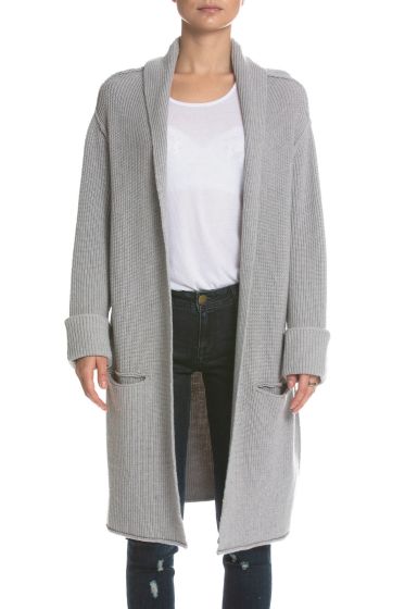 Elan Heather Grey Sweater Cardigan 