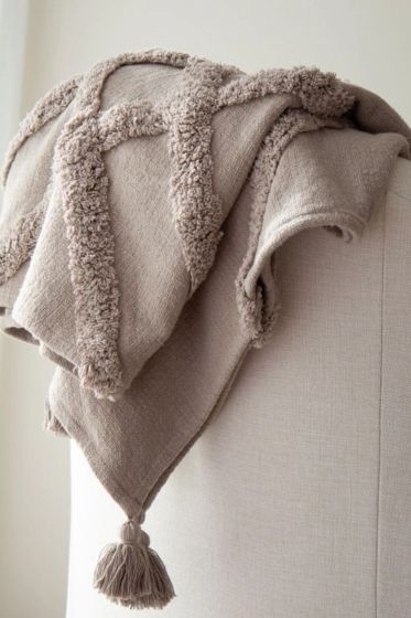 Tajik Home Greer Shag Tufted Throw 