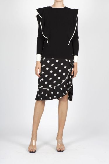 Jovonna London Cheveley Knitted Black Sweater