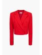 Adelyn Rae Grethen Double Breasted Cropped Red Blazer