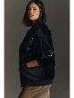 Eva Franco Velvet Floral Embroidered Bomber Jacket 