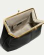 American Leather Co. Black Oversized Clutch  