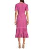 Adelyn Rae Katina Embroidered Cut-Out Midi Dress