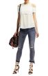 Nicole Miller Combo Off the Shoulder Top