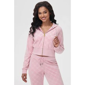 Juicy Couture Embossed Velour Corset Hoodie