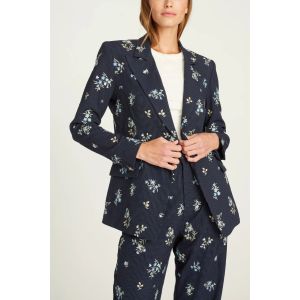 Driftwood Pinstripe Nola Sky Blazer