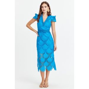 Adelyn Rae Mia 3D Embroidered Midi Dress