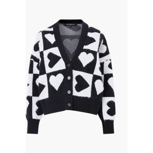 French Connection Julianna Heart Long Sleeve Cardigan