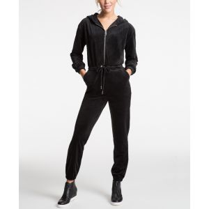 Juicy Couture Black Bling Velour Jumpsuit