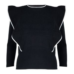 Jovonna London Cheveley Knitted Black Sweater