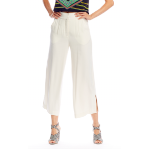 Nicole Miller White Split Leg Trousers   