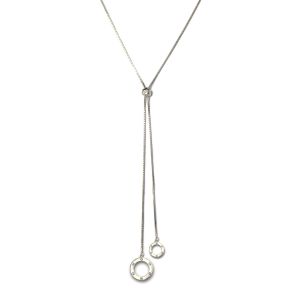 Liza Schwartz Silver Plated Adjustable Lariat Necklace