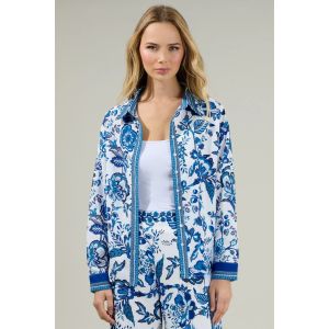 Sugarlips Salema Floral Button Down Shirt