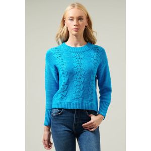 Sugarlips Toranto Pointelle Long Sleeve Sweater