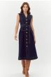 Adelyn Rae Gloria Belted Denim Shirt Midi Dress