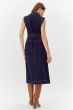 Adelyn Rae Gloria Belted Denim Shirt Midi Dress
