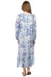 BTFL-LIFE Blue and White Printed Midi Dress