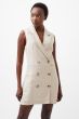 French Connection Birdie Linen Sleeveless Blazer Dress 