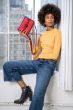 MERSI Ruby Red Studded Crossbody Bag 