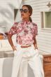 Sugarlips Honeysuckle Keepsake Mock Neck Blouse
