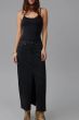 Lola Jeans Black Coated Denim Maxi Skirt 