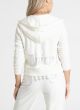 Juicy Couture OG Cream Bling Velour Hoodie 