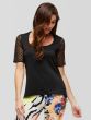 Peony Black Mesh Top 