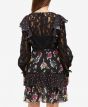 French Connection Edith Devore Mixed Print Ruffle Dress