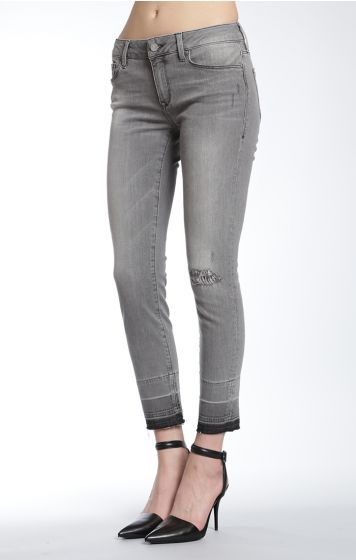 MAVI Adriana Ankle Grey Distressed Vintage Jean