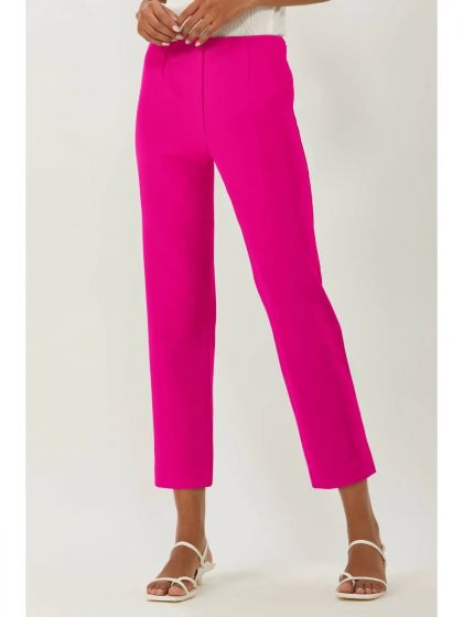 ECRU Sutton Cropped Bright Pink Cigarette Pants