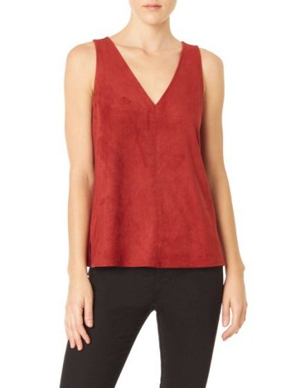Sanctuary Josephine Faux Suede Shell