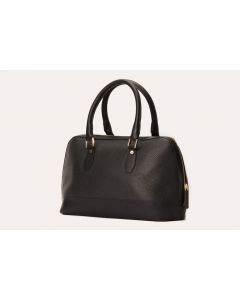 Kiko Black Pebble Leather Satchel Bag