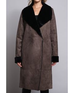 Jack Meets Kate Faux Suede Coat With Faux Fur Lined Coat