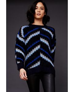 ECRU Chevron Jacquard Easy Crew Sweater