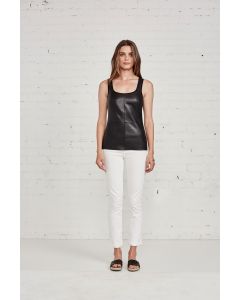 Bailey 44 Black Eco-Leather Fonda Top 