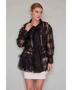 Jovonna London Utility Lace Black Jacket