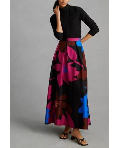 Eva Franco Magnolia Bloom Midi Skirt