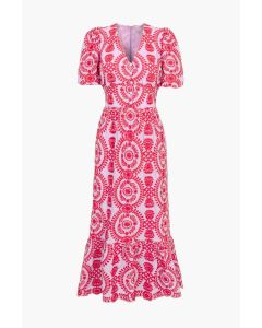 Adelyn Rae Luisa Embroidered Midi Dress