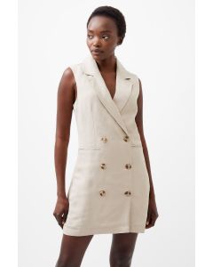 French Connection Birdie Linen Sleeveless Blazer Dress 